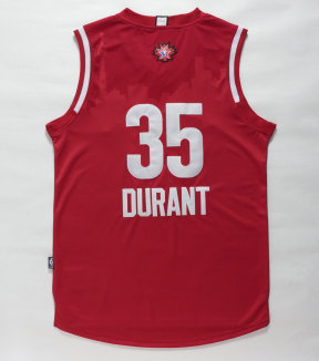 Maillot De Basket All Star 2016 NBA Western Kevin Durant 35 Rouge